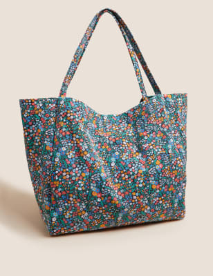 

Womens M&S Collection Pure Cotton Printed Tote Bag - Multi, Multi