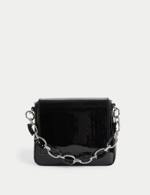 CHANEL diamond patent leather Classic Chain Shoulder Bag silver buckle –  Brand Off Hong Kong Online Store