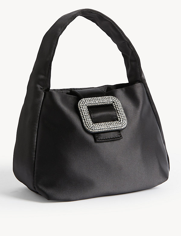 Buckle Detail Top Handle Shoulder Bag - PA