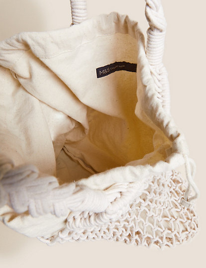 Cotton Rich Macramé Shoulder Bag