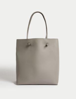 

Womens M&S Collection Faux Leather Tote Bag - Grey, Grey