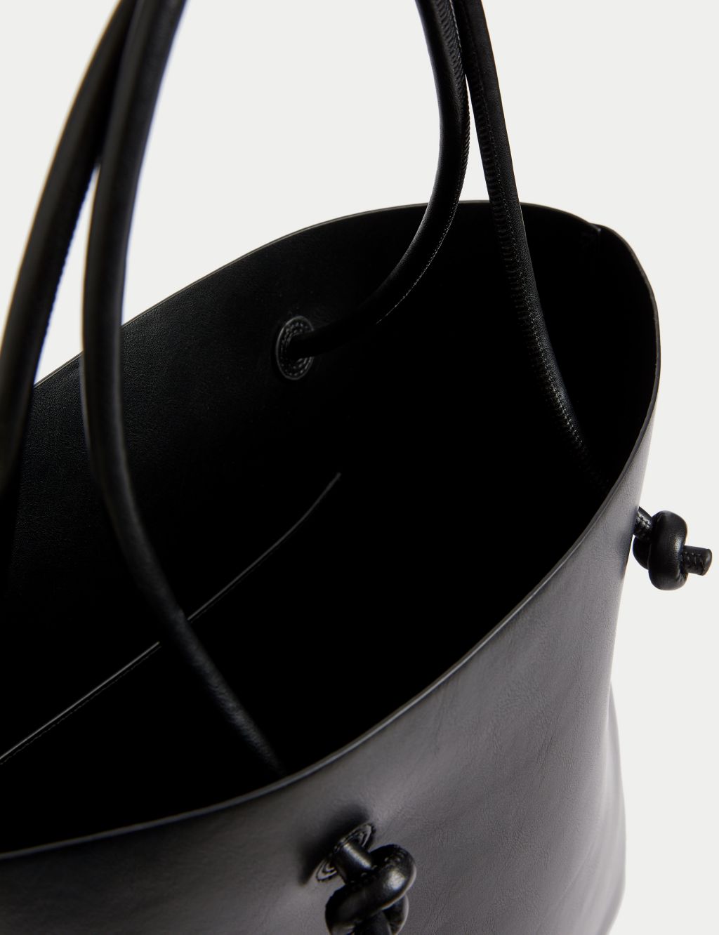 Marks & Spencer Croc Effect Tote Bag Faux leather (FEMALE, BLACK)