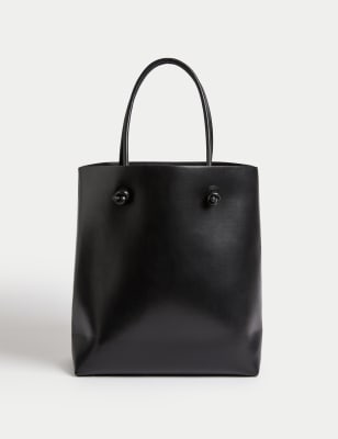 Faux Leather Tote Bag - AT