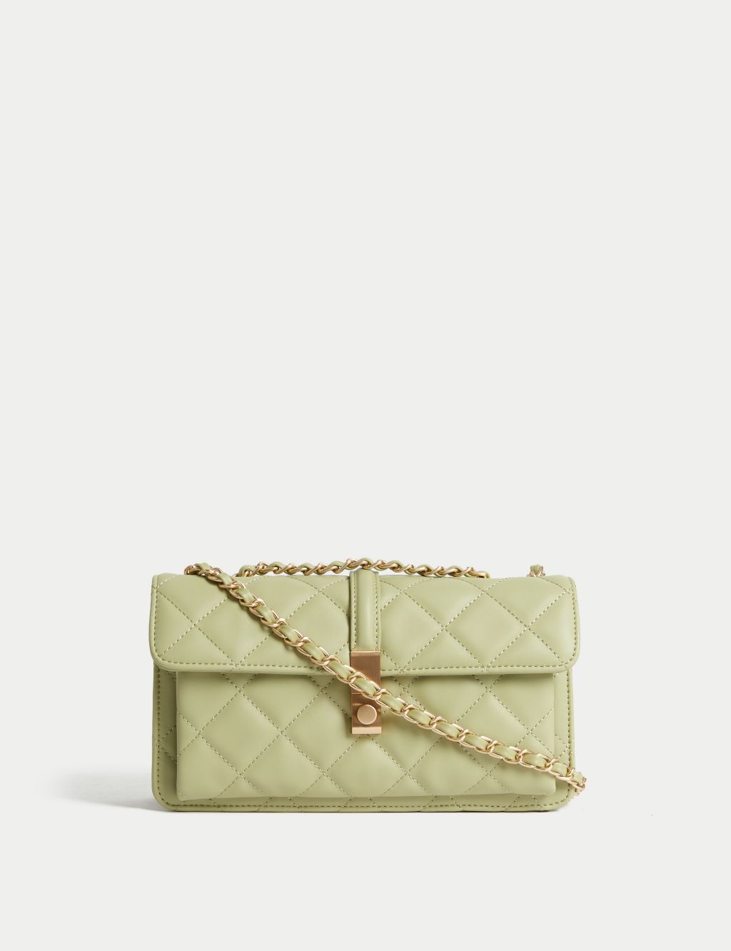 Quilted Chain Strap Cross Body Shoulder Bag