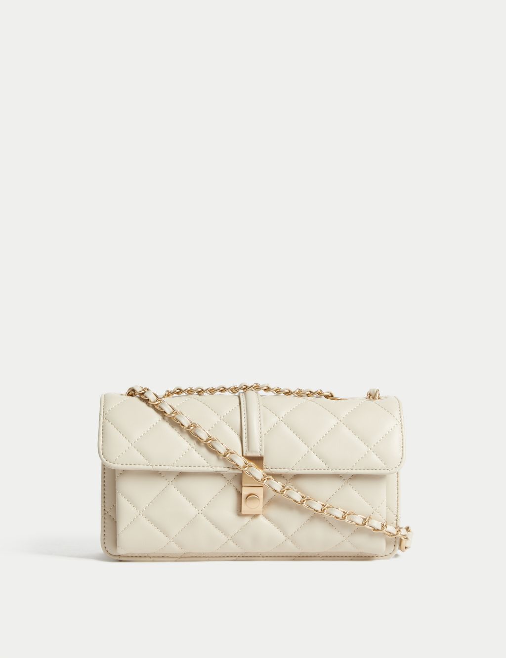 Quilted Chain Strap Cross Body Shoulder Bag