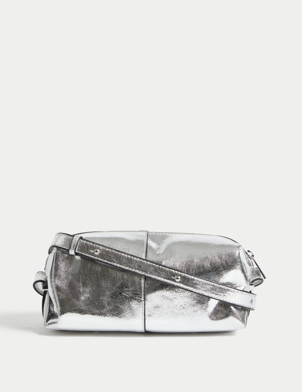 Silver sales leather handbags