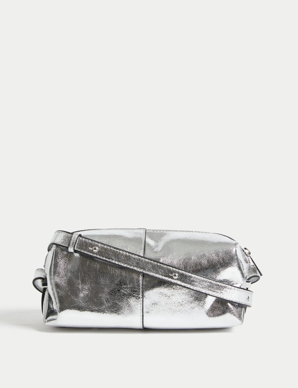 Faux Leather Metallic Cross Body Bag image 1