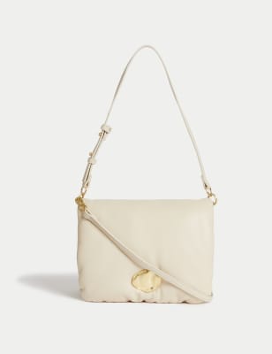 

Womens M&S Collection Faux Leather Cross Body Bag - Cream, Cream