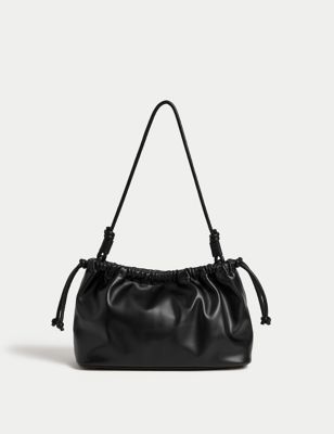 

Womens M&S Collection Ruched Shoulder Bag - Black, Black