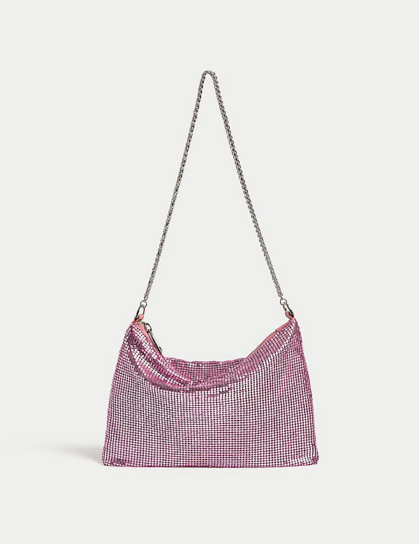 Chainmail Chain Strap Shoulder Bag - AT