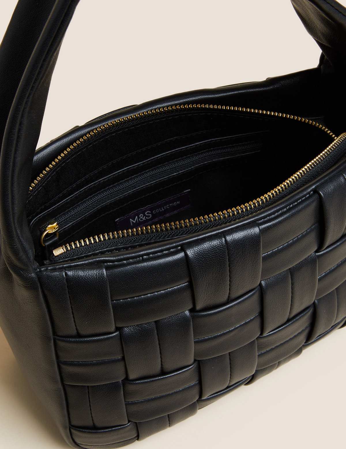 Leather Woven Shoulder Bag