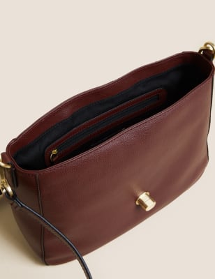 Leather Top Handle Cross Body Bag