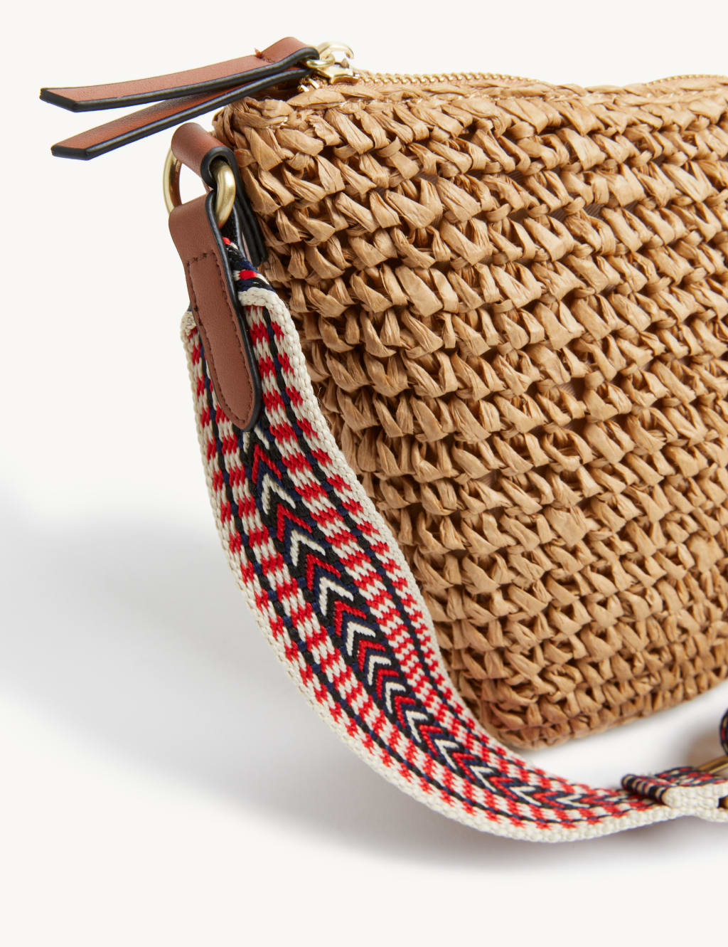Straw Sling Cross Body Bag image 2