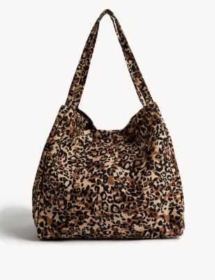 

M&S Collection Bolso tote de lona estampadoWomens - Mezcla De Tonos Marrones, Mezcla De Tonos Marrones