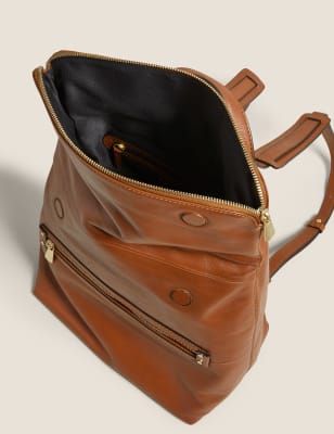 

Womens M&S Collection Leather Backpack - Tan, Tan