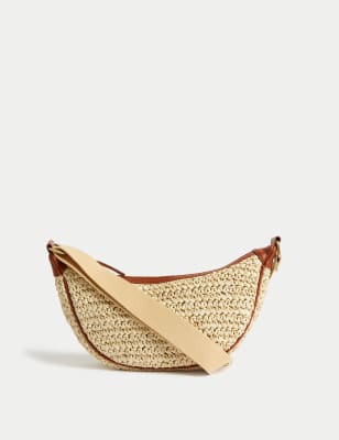 Mango straw crossbody on sale bag