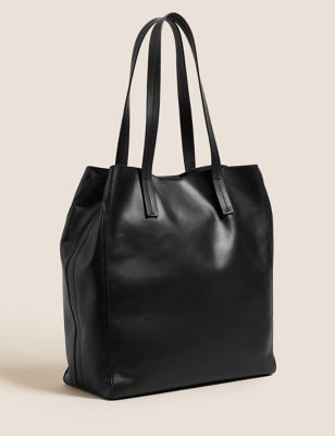

Womens M&S Collection Leather Tote Bag - Black, Black