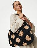 Crochet Straw Shoulder Bag