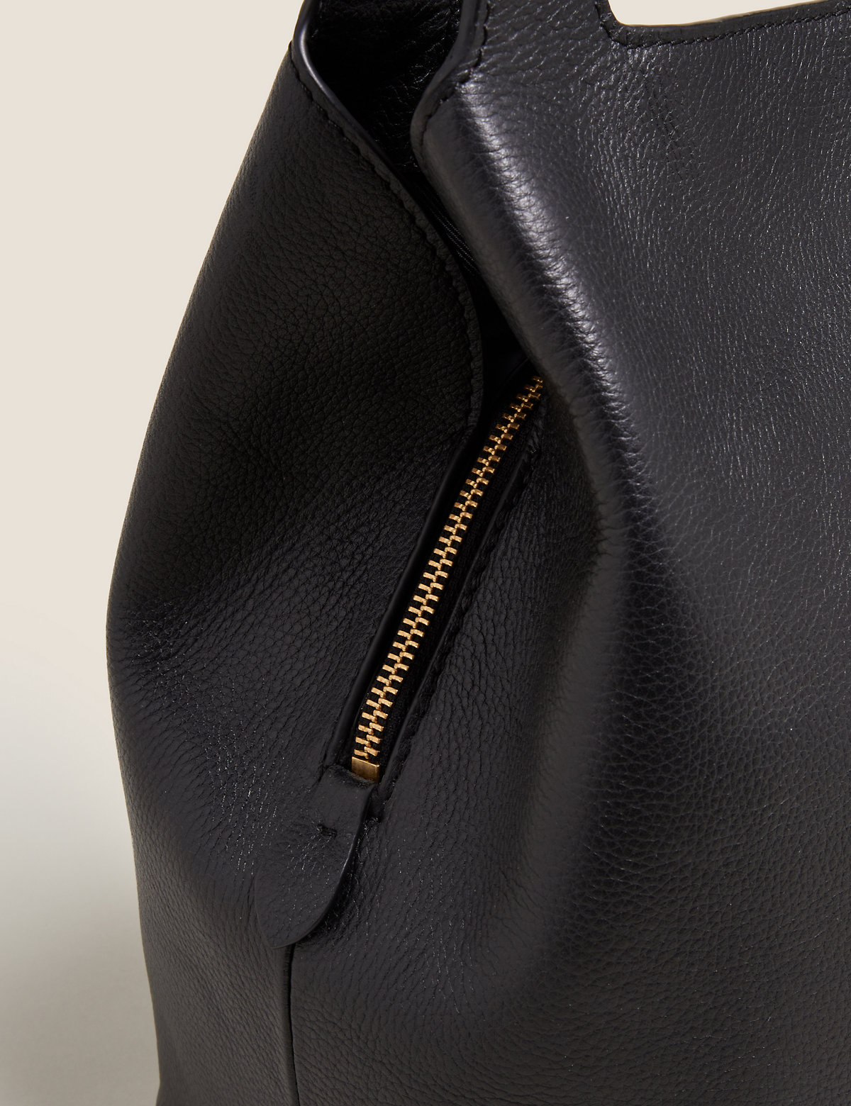 Leather 3 Part Construction Shoulder Bag