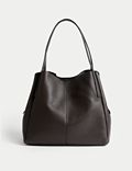 Leather Plain Tote Bag