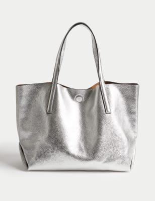 Metallic shop silver handbags