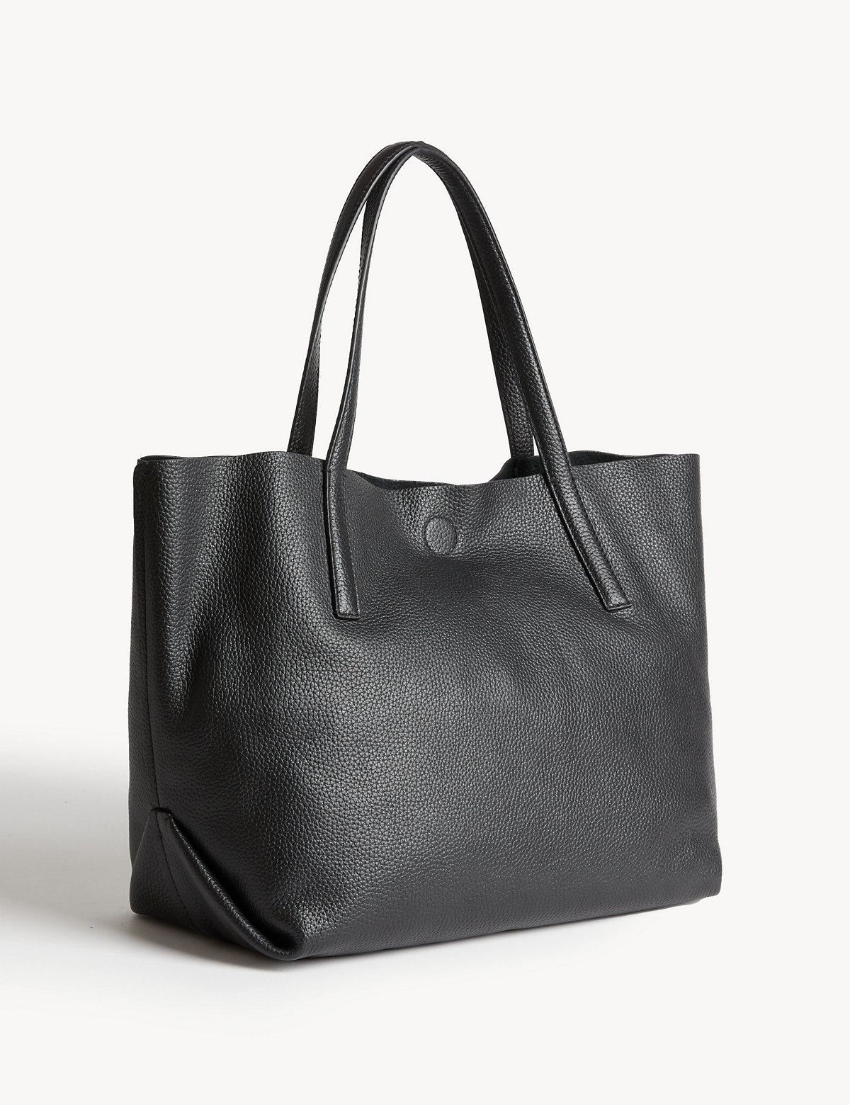 Leather Plain Tote Bag