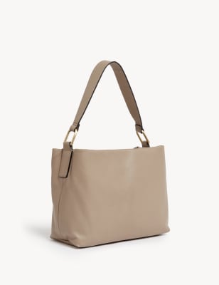 

M&S Collection Bandolera de piel con asa superiorWomens - Champiñón, Champiñón