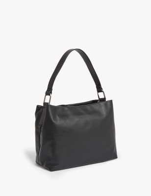 

Womens M&S Collection Leather Top Handle Cross Body Bag - Black, Black