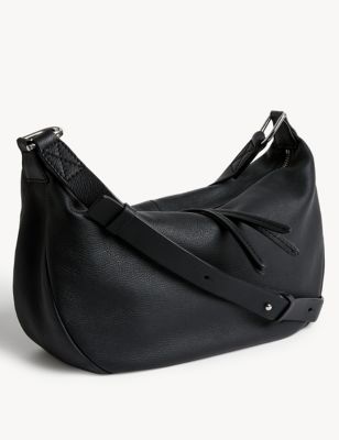 Leather Double Zip Cross Body Bag