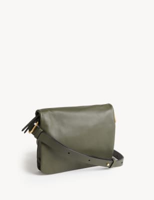

Womens M&S Collection Leather Messenger Bag - Khaki, Khaki