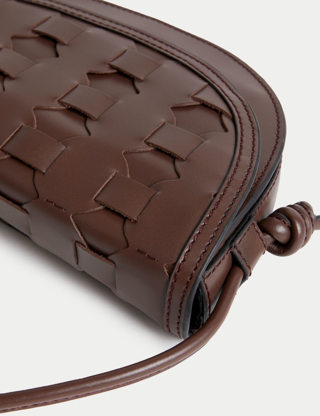 Leather Woven Saddle Bag image 2