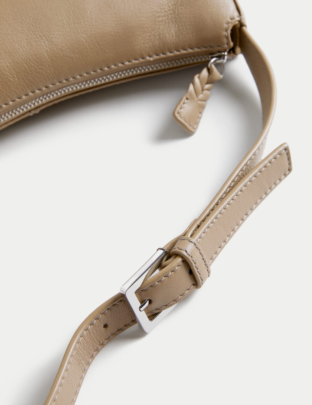 Leather Buckle Detail Shoulder Bag image 2