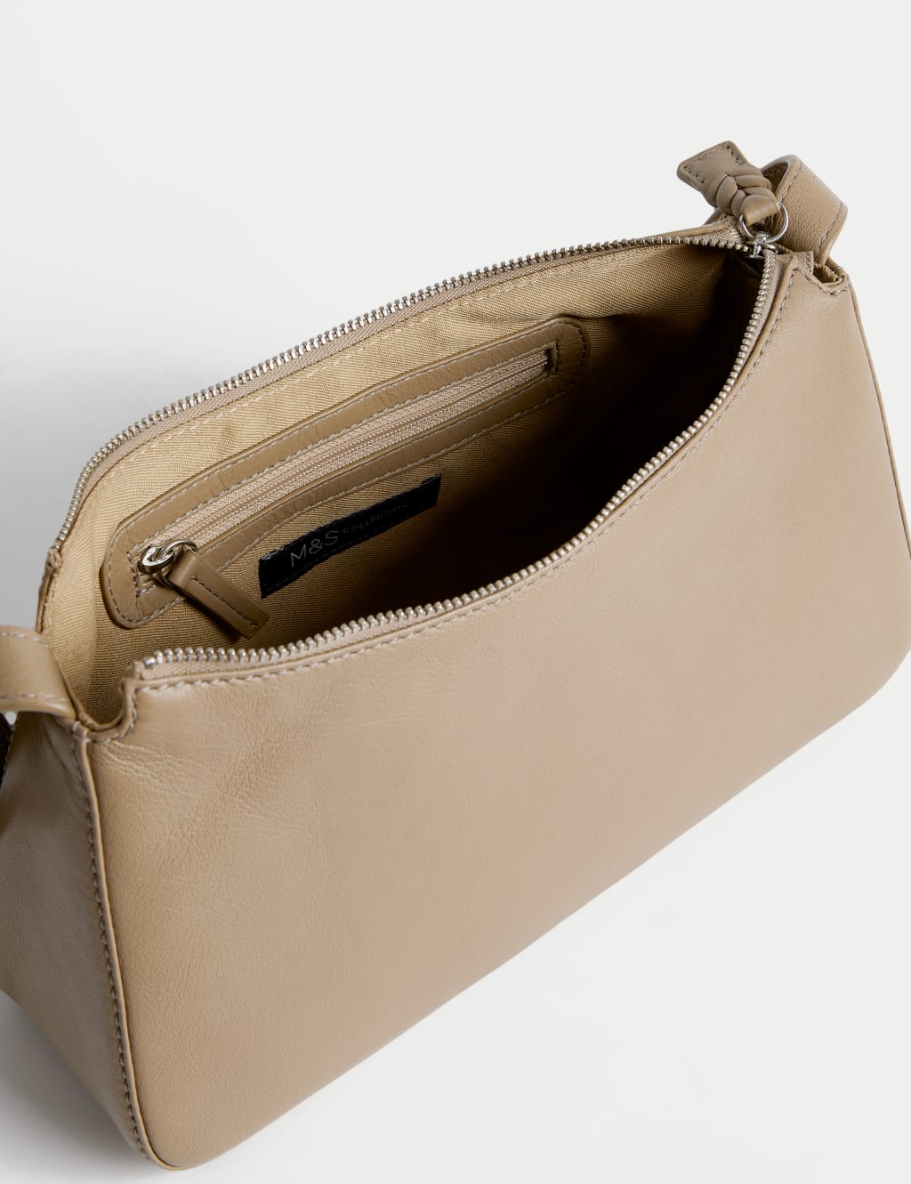 Leather Buckle Detail Shoulder Bag image 4