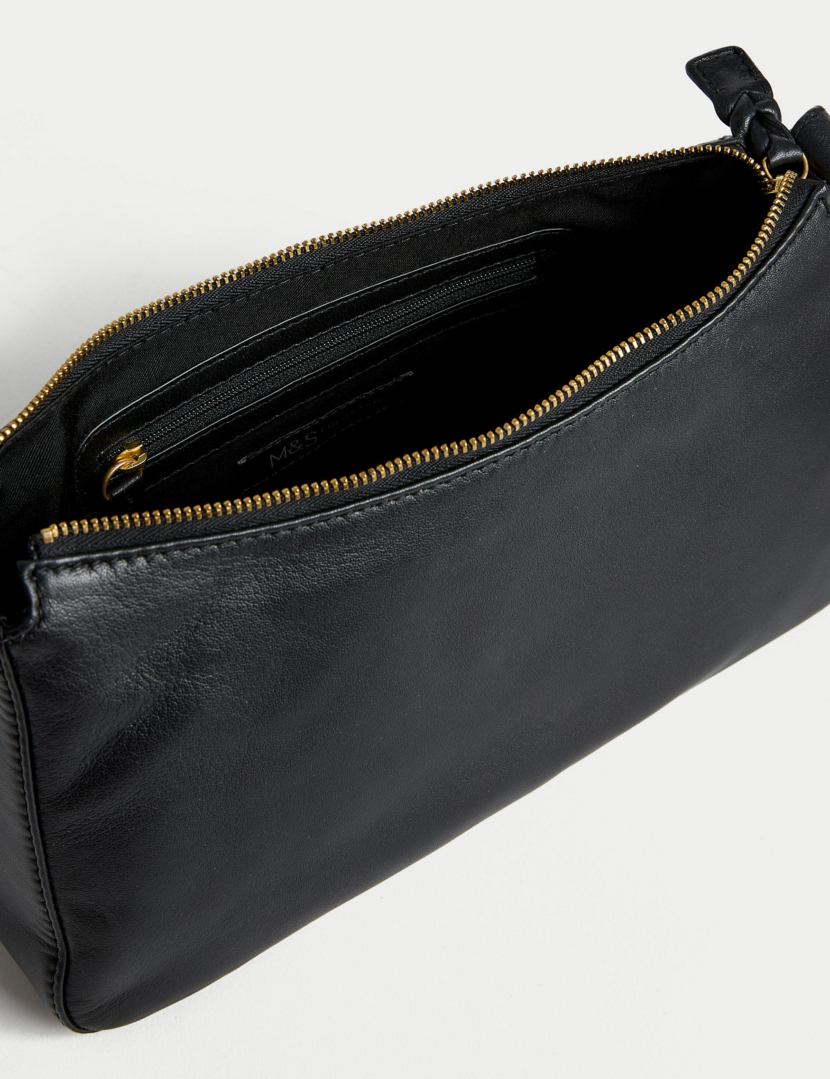 Leather Buckle Detail Shoulder Bag
