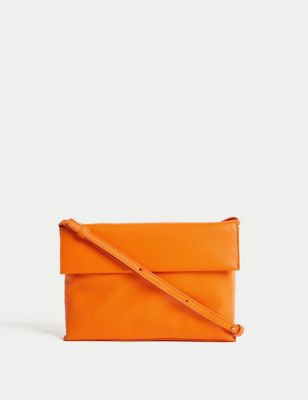 

Womens M&S Collection Leather Cross Body Bag - Orange, Orange