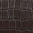 Leather Croc Effect Shoulder Bag - chocolate