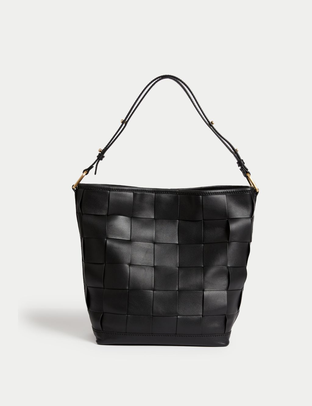 Leather Woven Shoulder Bag image 3