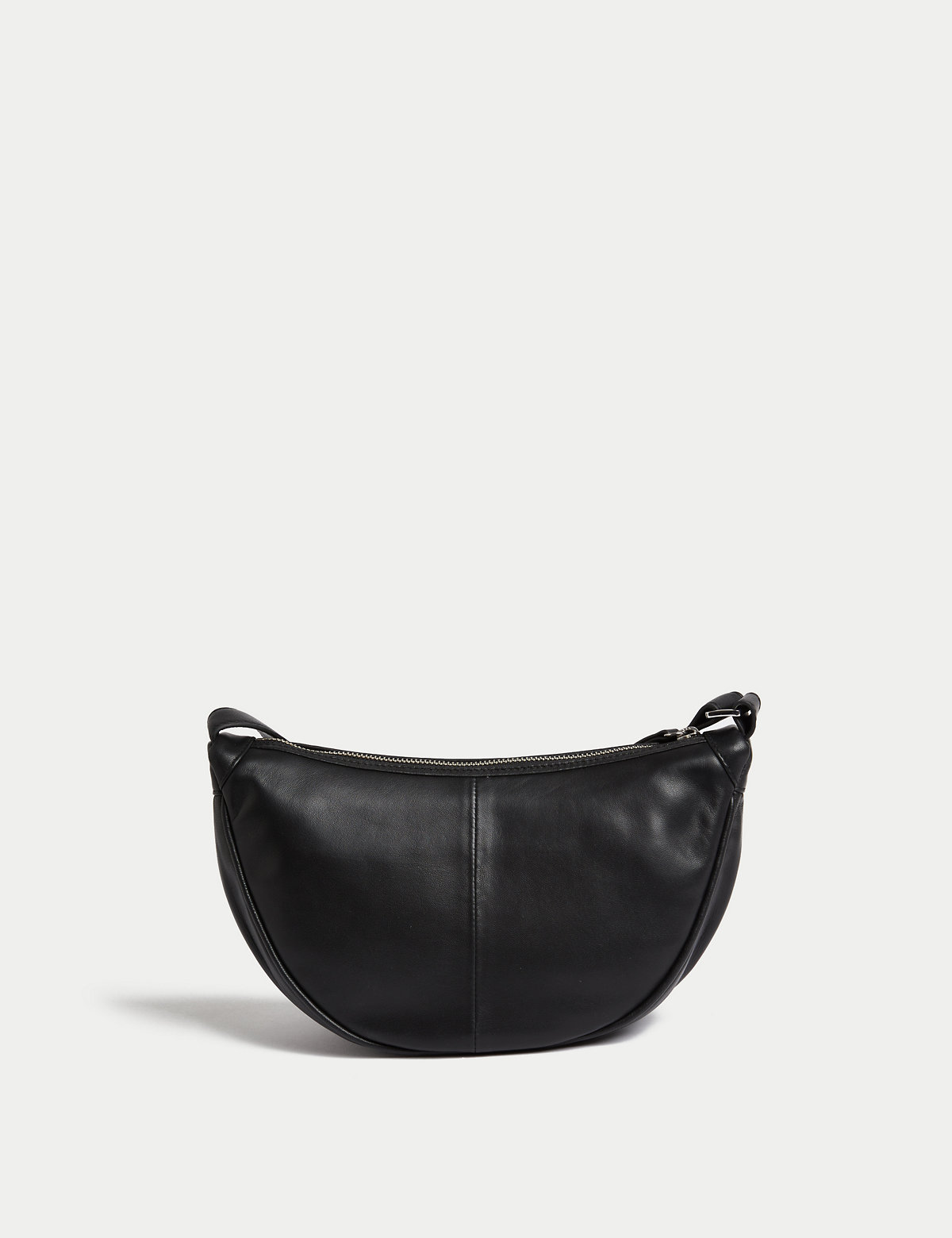 Leather Pleated Sling Cross Body Bag