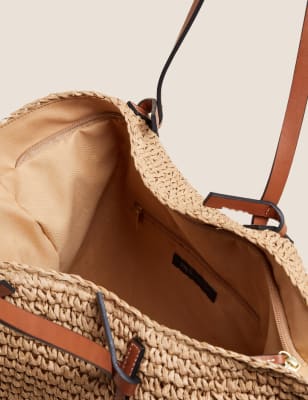 Marks and spencer online straw bag