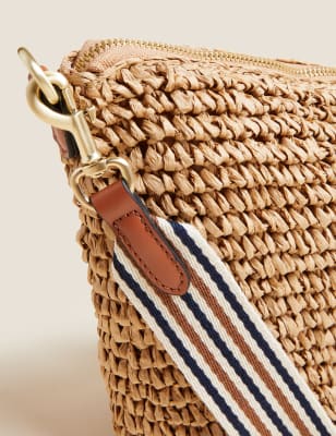 

Womens M&S Collection Straw Sling Cross Body Bag - Natural Mix, Natural Mix