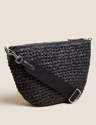 Straw Cross Body Bag, M&S Collection