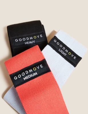 

Womens GOODMOVE Widerstandsbänder aus Stoff - Schwarz Melange, Schwarz Melange
