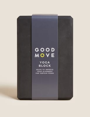 

Womens GOODMOVE Non-Slip Yoga Block - Black, Black