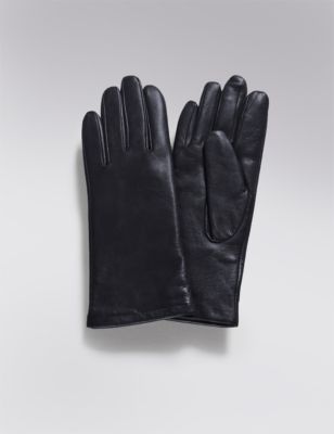 Leather Cashmere Lined Gloves | Autograph | M&S