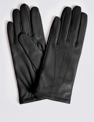 Leather Stitch Detail Gloves