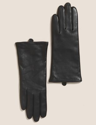 

Womens Autograph Cashmere Lined Leather Gloves - Black, Black