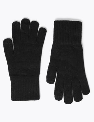 

Womens M&S Collection Besonders weiche Strickhandschuhe - Schwarz, Schwarz