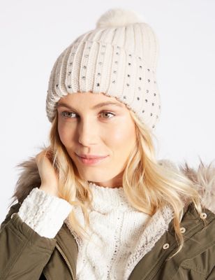 Cable Knit Pom Hat - SG