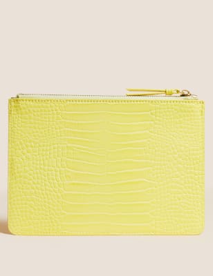 

Womens M&S Collection Croc Effect Purse - Light Citrus, Light Citrus