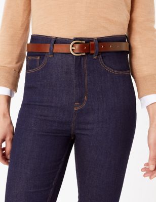 

Womens M&S Collection Leather Jean Belt - Tan, Tan